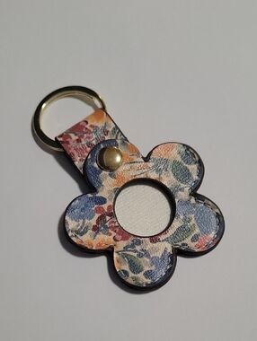 Floral Leather Flower Keychain